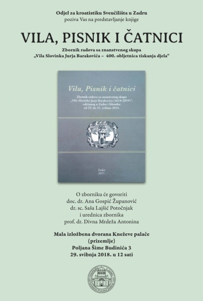 PREDSTAVLJANJE KNJIGE „VILA, PISNIK I ČATNICI“ U KNEŽEVOJ PALAČI