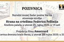 OTVORENJE IZLOŽBE „HRANA NA CRTEŽIMA FEDERICA FELLINIJA“ I PROJEKCIJA FILMA AMARCORD